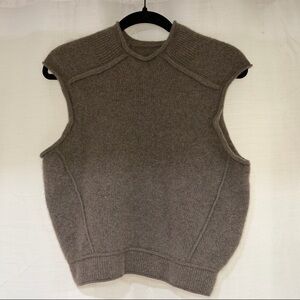 Cashmere Mock-Neck  Sweater Vest